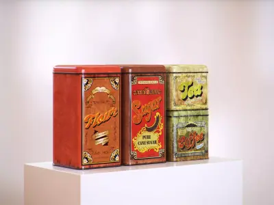 Metal boxes HG2 3D model