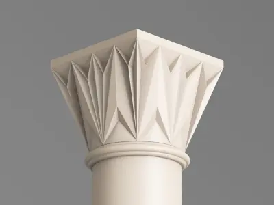 Classic Islamic Architectural Column 001 3D model
