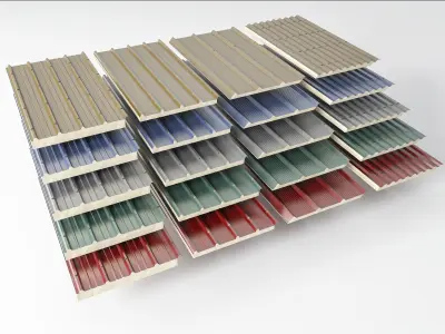 sloped roof-sandwich panel 3D model