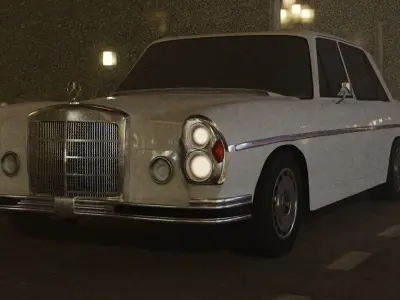 mercedes benz 300sel 63 1972 3D model Low-poly 3D model