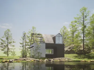 044Modernhouse2f96m2 3D model
