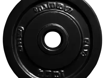 Realistic Gym Weight Plate 3D Model Low-poly 3D model