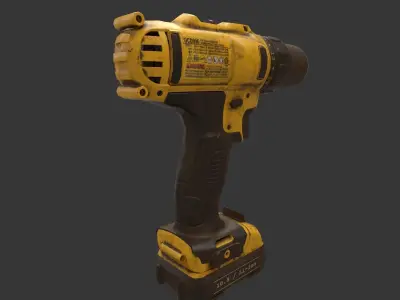 Dewalt Screwdriver Low-poly 3D model