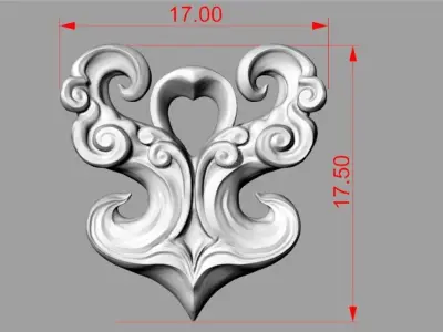 The shape of life Pendant 3D model