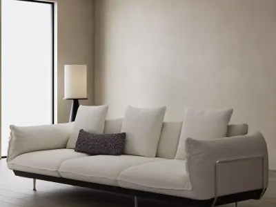 Mid Century interior scene 3D model