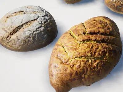 UE Bread Set 01 3D model