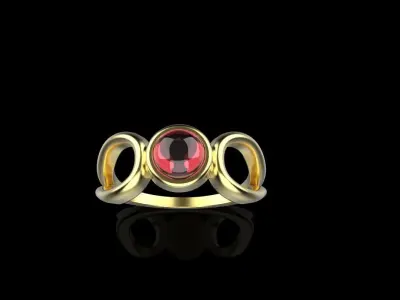 Cabochon ring model 517 3D print model