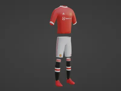 Manchester United Sportwear Low-poly 3D model