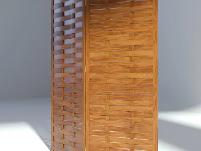 Wooden Room Screen 3D model