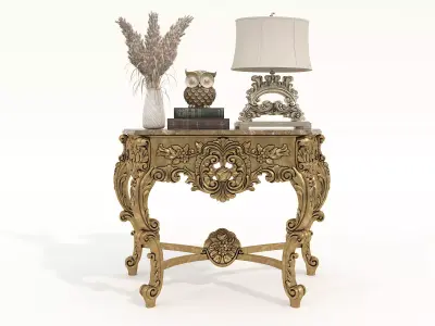 Classic European Style Console Table 16 3D model
