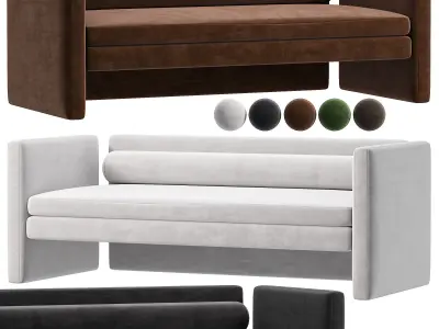 Upholstered 3 Seater Fabric Sofa By Trnk 3D model