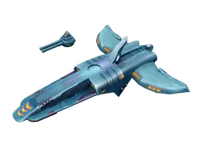 Machinery - Small Attack Ship 03 3D model