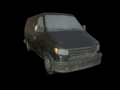 Panel Van - Clean and Dirty 10 Colors - PBR - Textured Low-poly 3D model