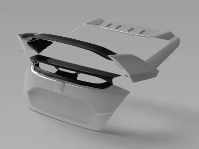 CIVIC TYPE R FK8 Rear Hatch Exterior Model - 3D Laser-Scanned 3D model