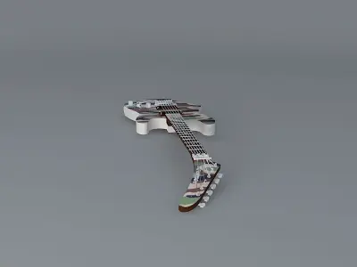 Kramer camouflage guitar Free 3D model