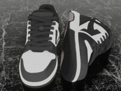 OFF WHITE OUT OF OFFICE 3D SHOES Low-poly 3D model