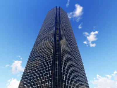 tower 3 skyscraper Low-poly 3D model