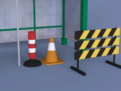 City props Assets for your scene free Free 3D model