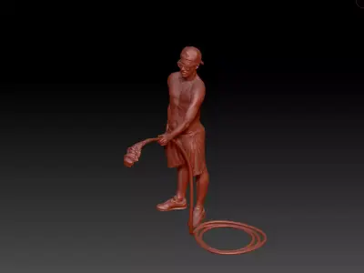 Man with hose 3D print model