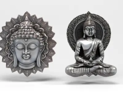 Buddhas Low-poly 3D model