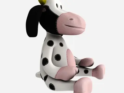 Plush Cow Low-poly 3D model