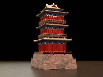 Chinese ancient house 3D model 46