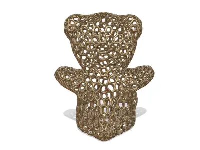 Bear Voronoi Style  3D print model