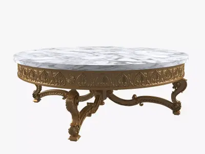 Classic round table 3D model