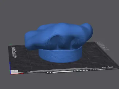 Chefs Hat as headgear for the Skull stand and wall lamps 3D print model