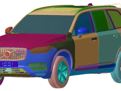 VOLVO XC90 2016 Vehicle 3d scan model 3D model