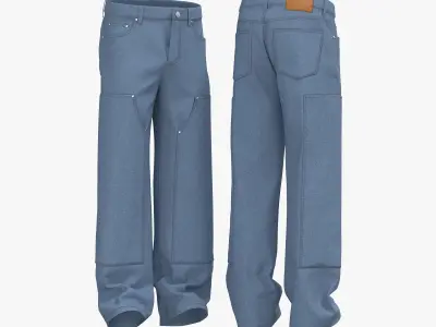 Male cargo jean 3D model