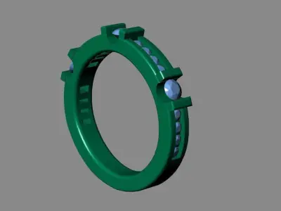 Band Ring 3D print model 65