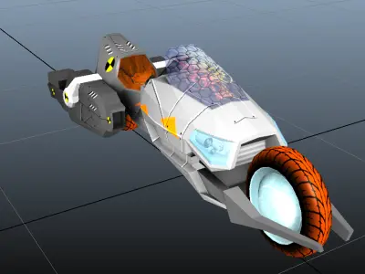 Concept Bike Low-poly 3D model