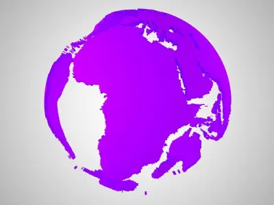 Globe Shell Purpal 3D model