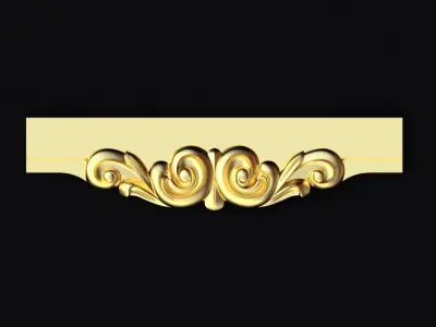 Central decor ornament for furniture 3D model 187