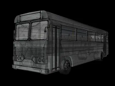 Ashoke Layland Bus  Low-poly 3D model