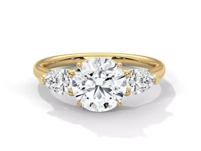 solitaire ring with detail images and 360 render videos 7 3D print model