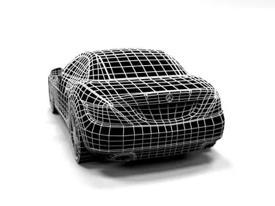 MERCEDES SLK CABRIO LOWPOLY Low-poly 3D model