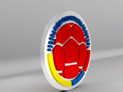 Colombia National Soccer Team Logo 3D model