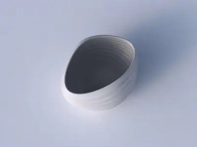 Bowl compressed 3 with curved horizontal sections 3D print model