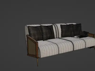 Luxury Zett Sofa  Free 3D model
