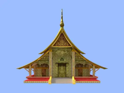 Southeast Asian Buddhist architecture 3D model