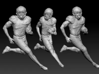 Rugby Player Pendant 3D print model