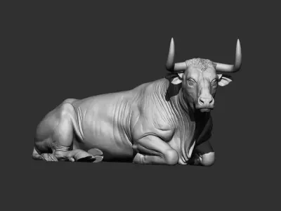 The Lying Bull ox  3D Printable Model 3D print model