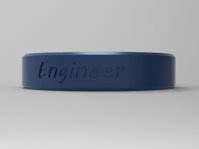 Engineer Ring Blue 3D print model