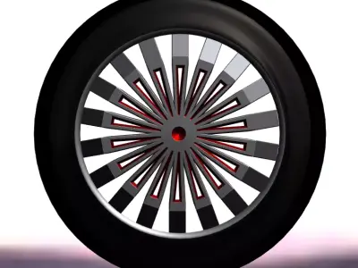 Rim Wheel Low-poly 3D model