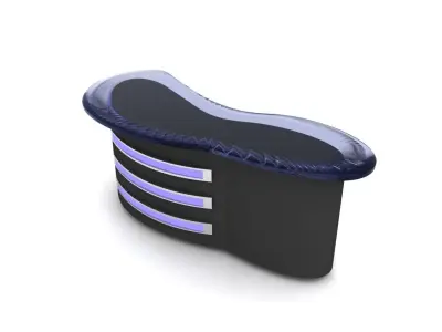 Virtual Tv Studio Desk 3D model