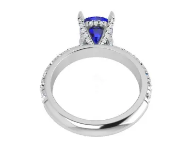 Cushion Cut Ring 3968 3D print model