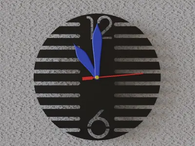 wall clock design 3D print model