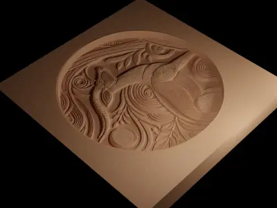 Impala CNC 3d Print High Relief Sand Casting 3D print model